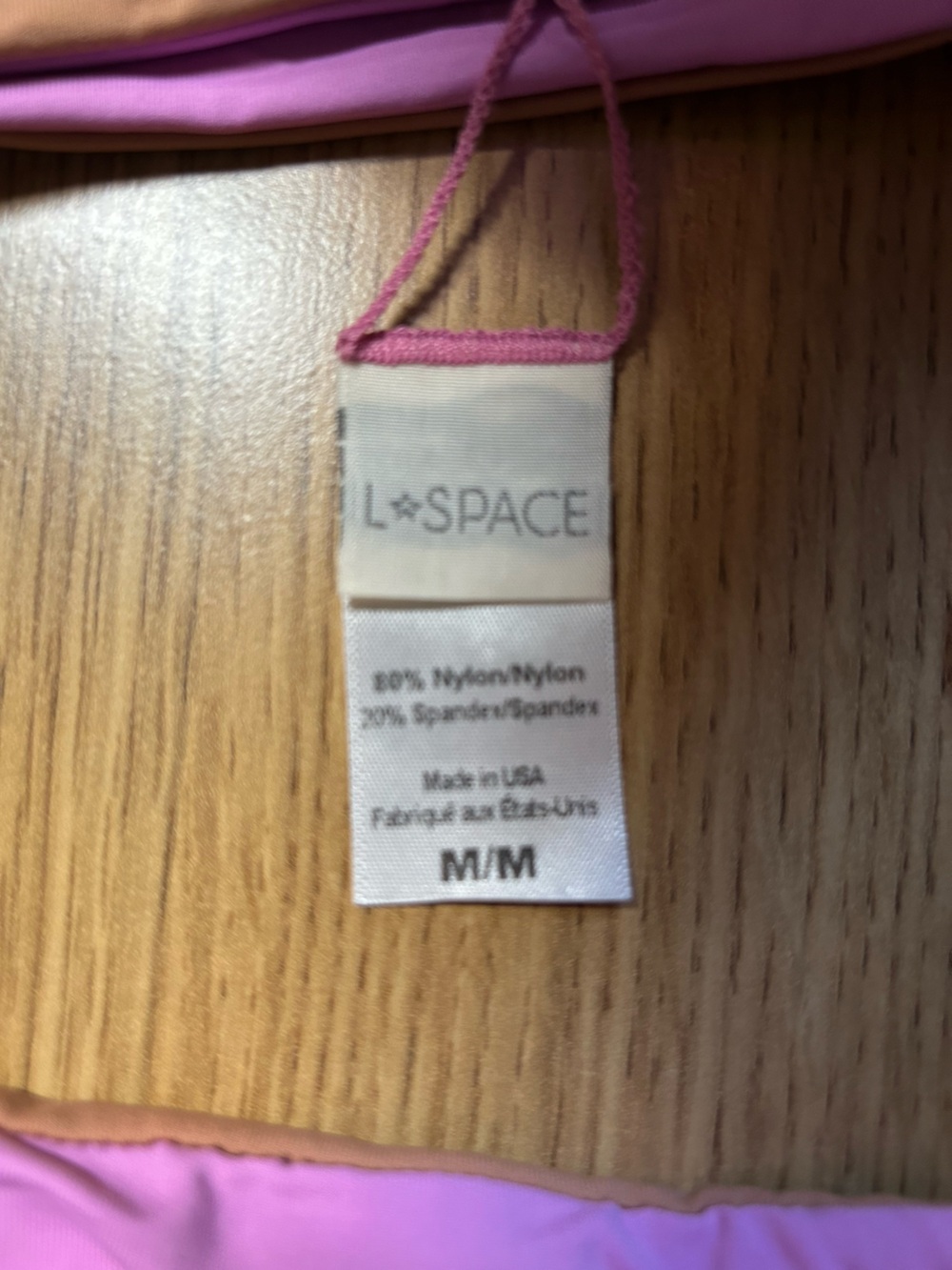 l*space Pink and Tan Reversible Tie-Side Bikini - Picture 4 of 4